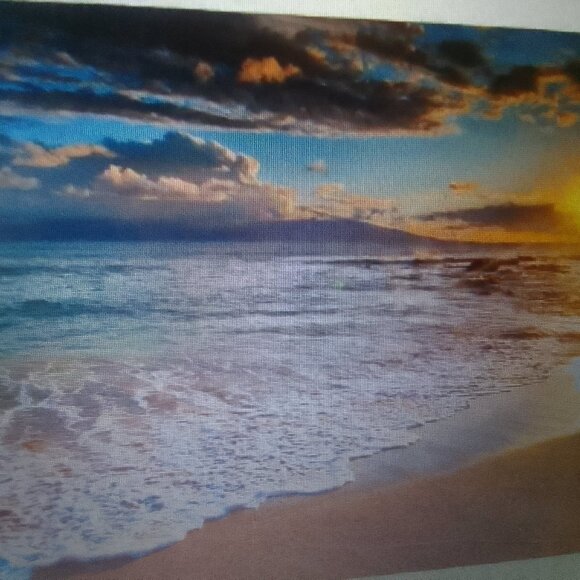 Well-done abstract sky ocean beach canvas oil painting brand new